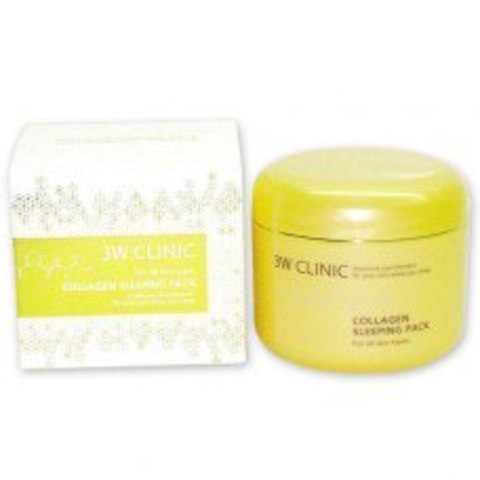 3W CLINIC Collagen Sleeping Pack 100ml ����� ��� ���� ������ �������� Collagen Sleeping Pack
