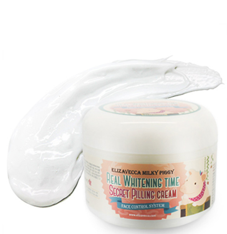ELIZAVECCA Milky Piggy ������-���� ��� ���� ����������� Real Whitening Time Secret Pilling Cream 100 ��