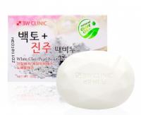 3W CLINIC ���� �������� ������/����� ����� White clay+Pearl Beauty Soap, 120 ��