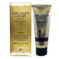 3W CLINIC �����-������ ��� ���� Collagen&Luxury Gold peel off pack, 100 ��