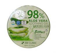 3W CLINIC ���� ������������� ���� Aloe Vera Soothing Gel 98%, 300 ��