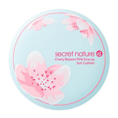 SECRET NATURE ��������� ������-����� � ���������� ������ ����� SPF50+/PA+++ SECRET NATURE Cherry Blossom Pink Tone Up Sun Cushion SPF50+/PA++++ 20 ��