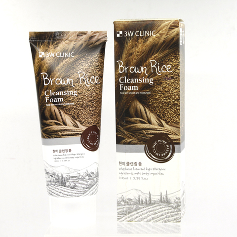 3W CLINIC ����� ��� �������� ����������� ���������� ��� Brown Rice Foam Cleansing, 100 ��