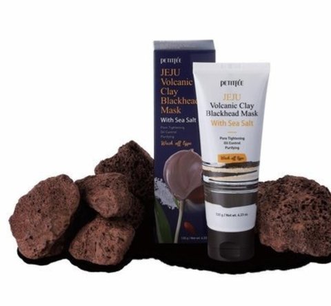 PETITFEE ����� � ������������� ������ � ������� ����� Jeju Volcanic Clay Blackhead Mask 120��