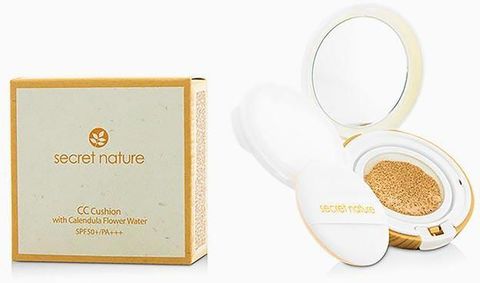 SECRET NATURE ��������� ������-����� � ���������� ��������� SPF50+/PA+++  �21 CC CUSHION WITH CALENDULA FLOWER WATER SPF50+/PA+++ NO.21