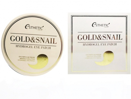 ESTHETIC HOUSE ������������ ����� ��� ���� ������/������  GOLD&SNAIL HYDROGEL EYE PATCH, 60 ��.